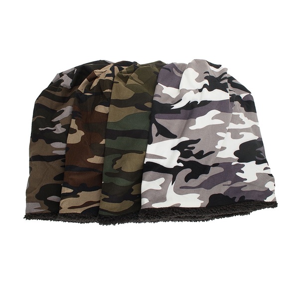 Soft Camouflage Fleece Lined Unisex Beanie - Picture 2 of 8